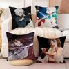 Hell's Paradise J-Jigokuraku Cushion Cover Soft Plush Fabric Double-Sided Printed Sofa Cushion Cover for All Seasons Home Decor
