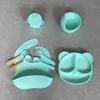 8-Piece Silicone Baby Tableware Set: Suction Cup Plate & Bowl for Baby Meals