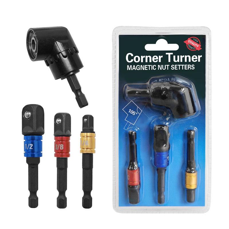 GeiBei 105° Bend Screwdriver Direction Changer with Hex Shank for Electric Drills