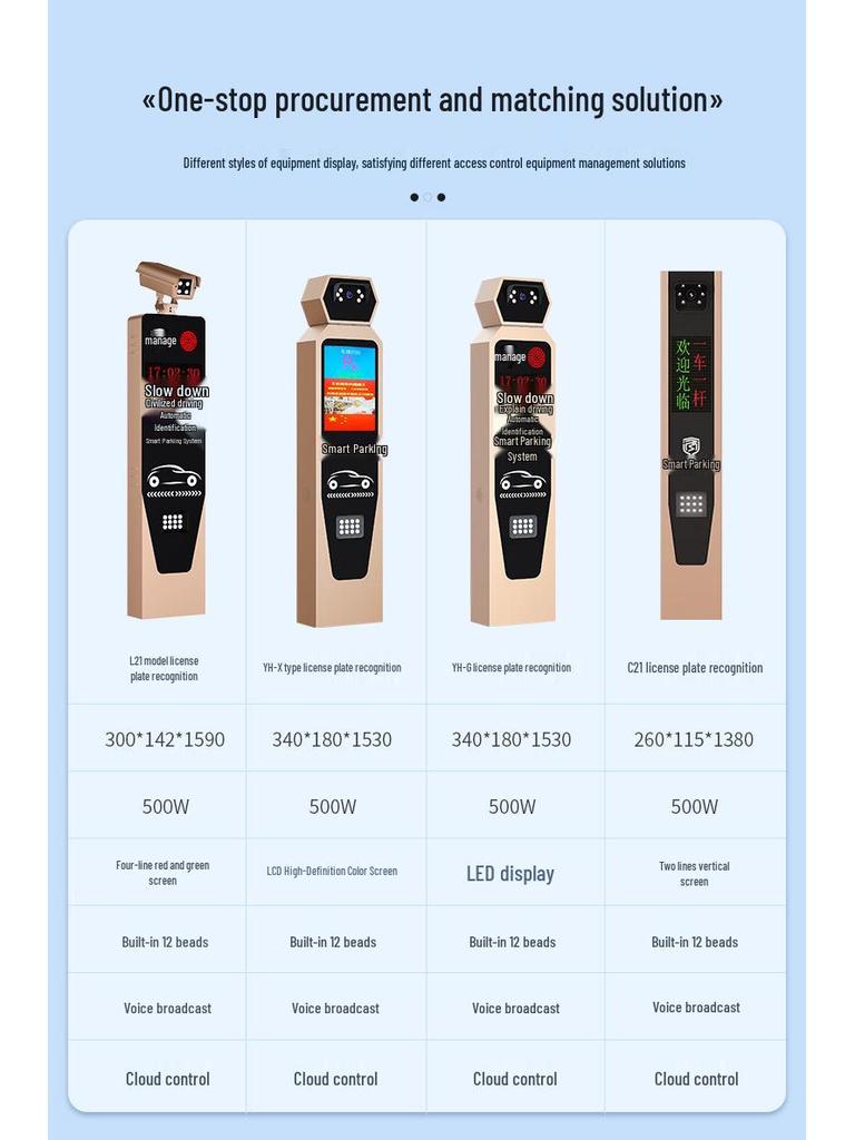 Tunda Jiantu License Plate Recognition Gate with Automatic Parking Payment System