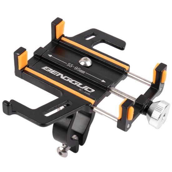 Bicycle Phone Holder Screw Mounted Adjustable Knob Anti-slip Shockproof Aluminum Alloy Phones Fixing Universal Handlebar Motorbike Cell Phone