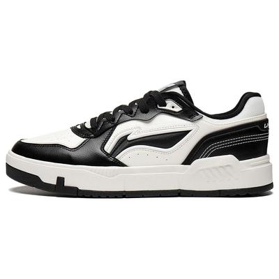 Lightweight Trend Synthetic Leather Non-Slip Wear-Resistant Low-Top Skate Shoes Men Sneakers White Black AGCT009-4
