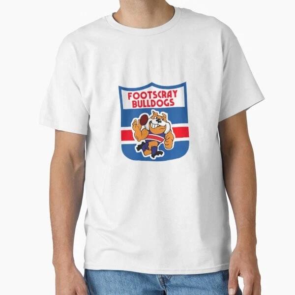 Footscray Bulldogs Retro Logo Classic TShirt Made In UsaAus TShirt S2xl S