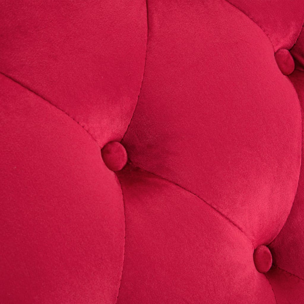 Red Velvet Chaise Lounge