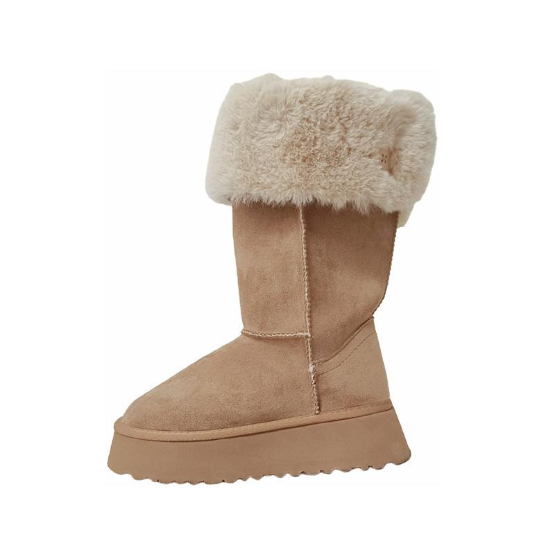 Thick-soled Snow Boots Women's 2024 Winter New Two-wear Boots Northeast Velvet Thickened High Cotton Boots