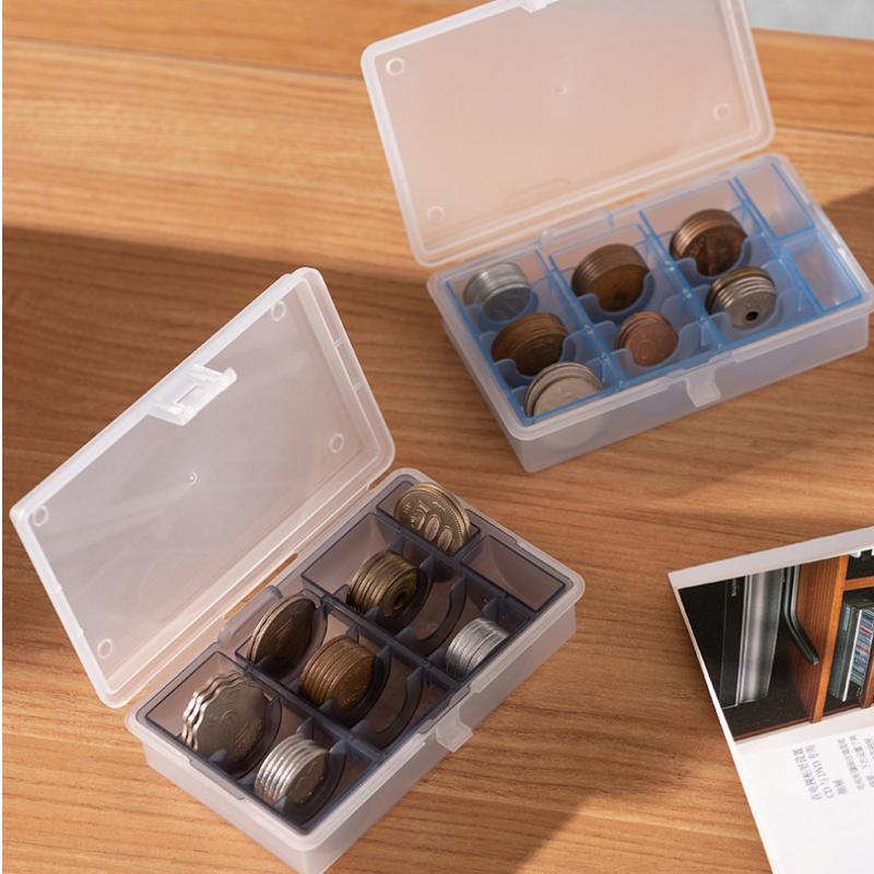 Multifunctional Coin Storage Box With Random Blue Or Gray Inner Case For Collectible Coin Organization Home Office Accessory