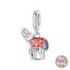 Compatible With Authentic Bracelets Copper Charm Bead Charms Bead Charms Pink Flowers Elephants Charm Bead Charms Ideal For Women Fine Do It Yourself