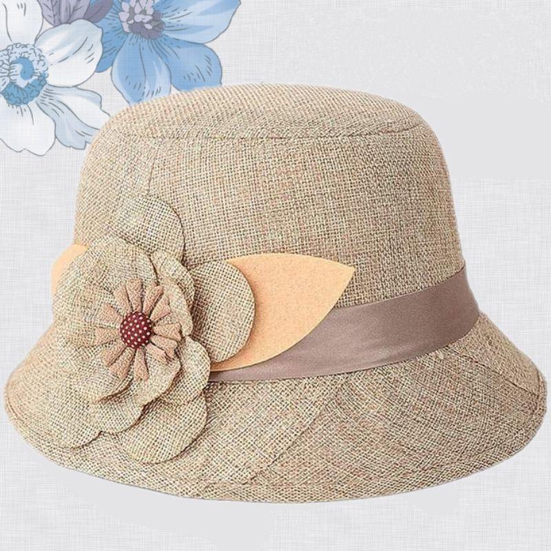 Dámská květinová pánevová čepice jaro podzim dámská jednobarevná rybářská sluneční clona klobouk čepice