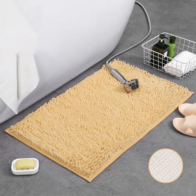 Alfombra de baño de chenilla de 40x60CM, rectangular, de Color sólido, antideslizante, gruesa, suave, peluda, súper absorbente de agua, alfombra para suelo de ducha, suministros para baño y dormitorio