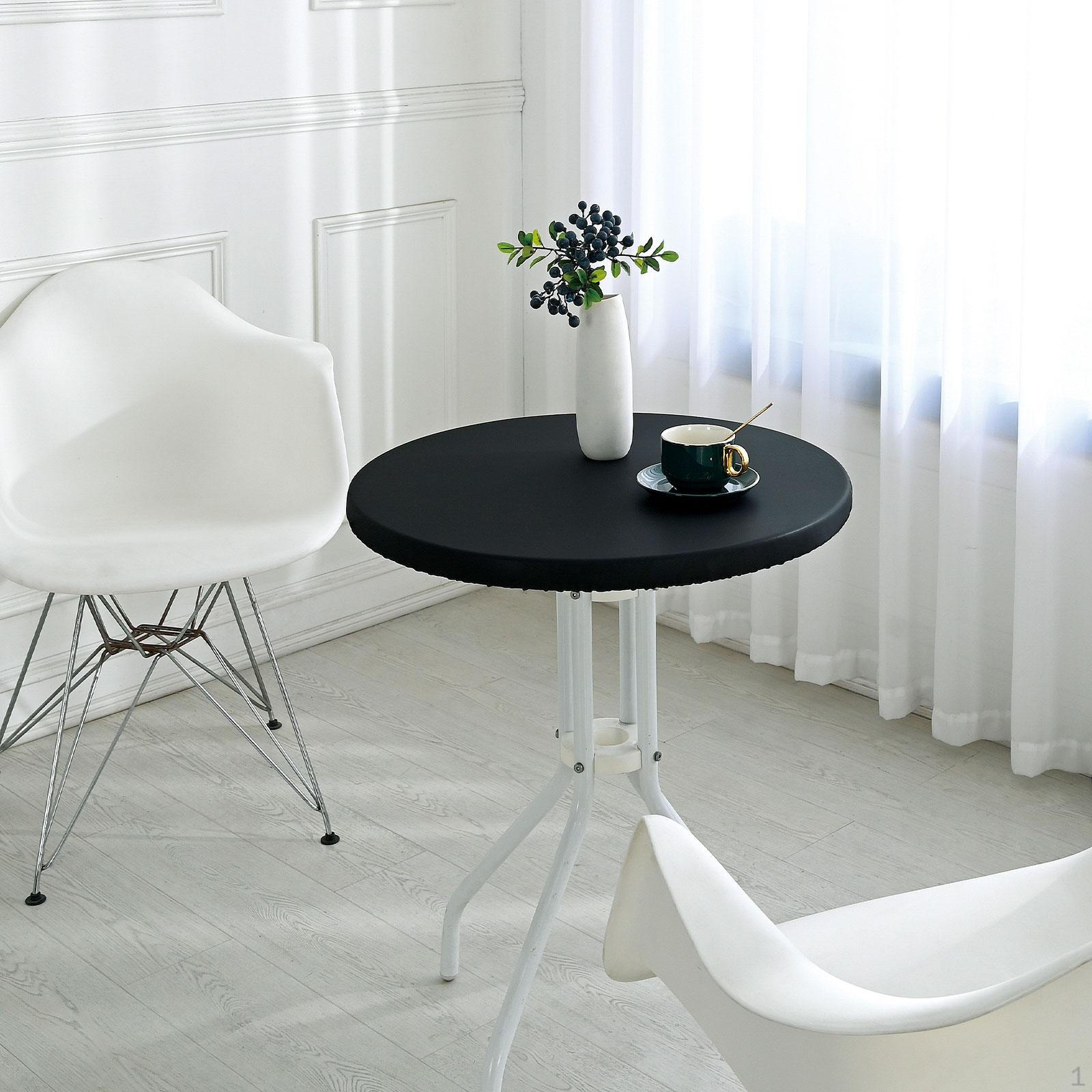 

Чехол для обеденного стола, маслостойкая скатерть, круглая защитная подставка для домашнего кофе для ужина Black M