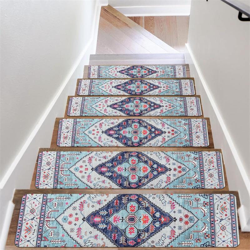Non-Slip Carpet Stair Treads for Wooden Steps,  These Rubber Stair Runners Are Designed for Indoor Use, Providing Safety Mats