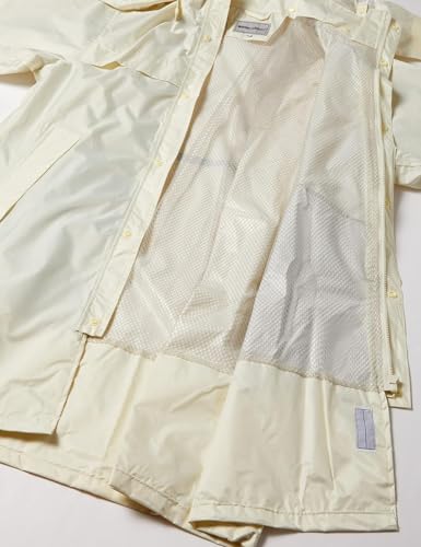Winter Cherry Rain Suit for School, Rain Tuck Rain Suit II, Helmet-Compatible Hood, Backpack Compatible, Ivory, Size L