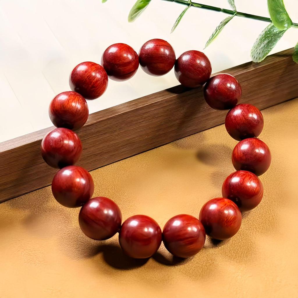 Zambia Red Sandalwood Beads Bracelet - Men's 20 Beads or Women's Sandalwood Rosary