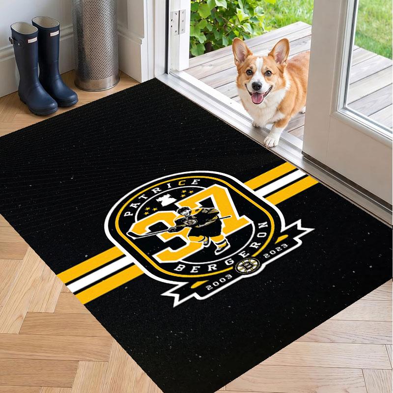 Soft Floor Carpet Boston Bruins Pattern Area Rug Decorative Mat For Home Room Decoration