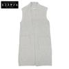 TOYOBOSHI TOYA 100% Cashmere Long Vest Cardigan for Women In White, Grey and Red F 13IT-PC2633 Tops F White Gray MulineUsed