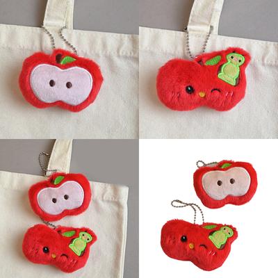 Apples Shaped Charm Pendant Plush Materials Comfortable and Portable Lovely Designs for Woemn Backpacks Ornament