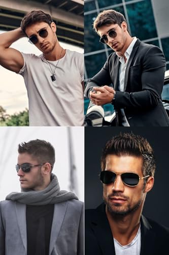 Sunglasses Polarized Teardrop UV Cut 3D Frame Classic Design Mens