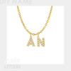 EMANCO Customized Name Necklace Personalized Zircon Letter Stainless Steel Choker Necklace Pendant Nameplate Gift Dropshipping
