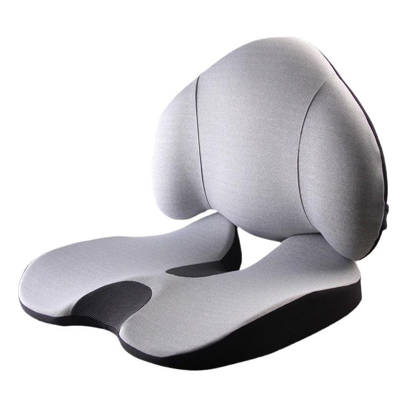 Cushion Slow Rebound Waist Support Set for Home Office Health Care Chair Pad 2 In 1 Bamboo Fiber Memory Foam Seat Cushion Back