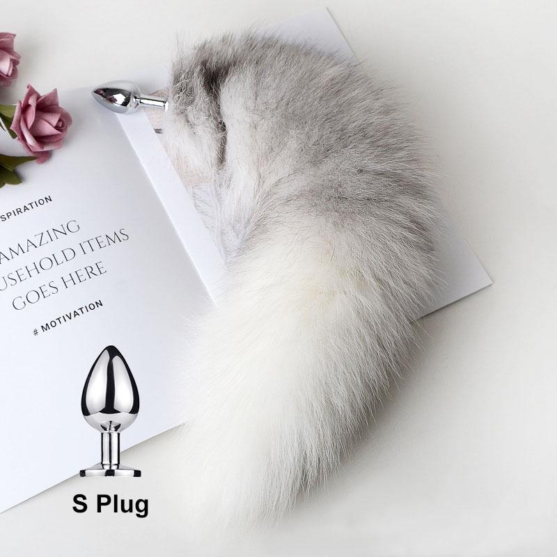 Plug anal separabil coada de vulpe reală cosplay plug anal coada sexuală produse pentru adulți jucării sexuale anale pentru femei cupluri bărbați sexy