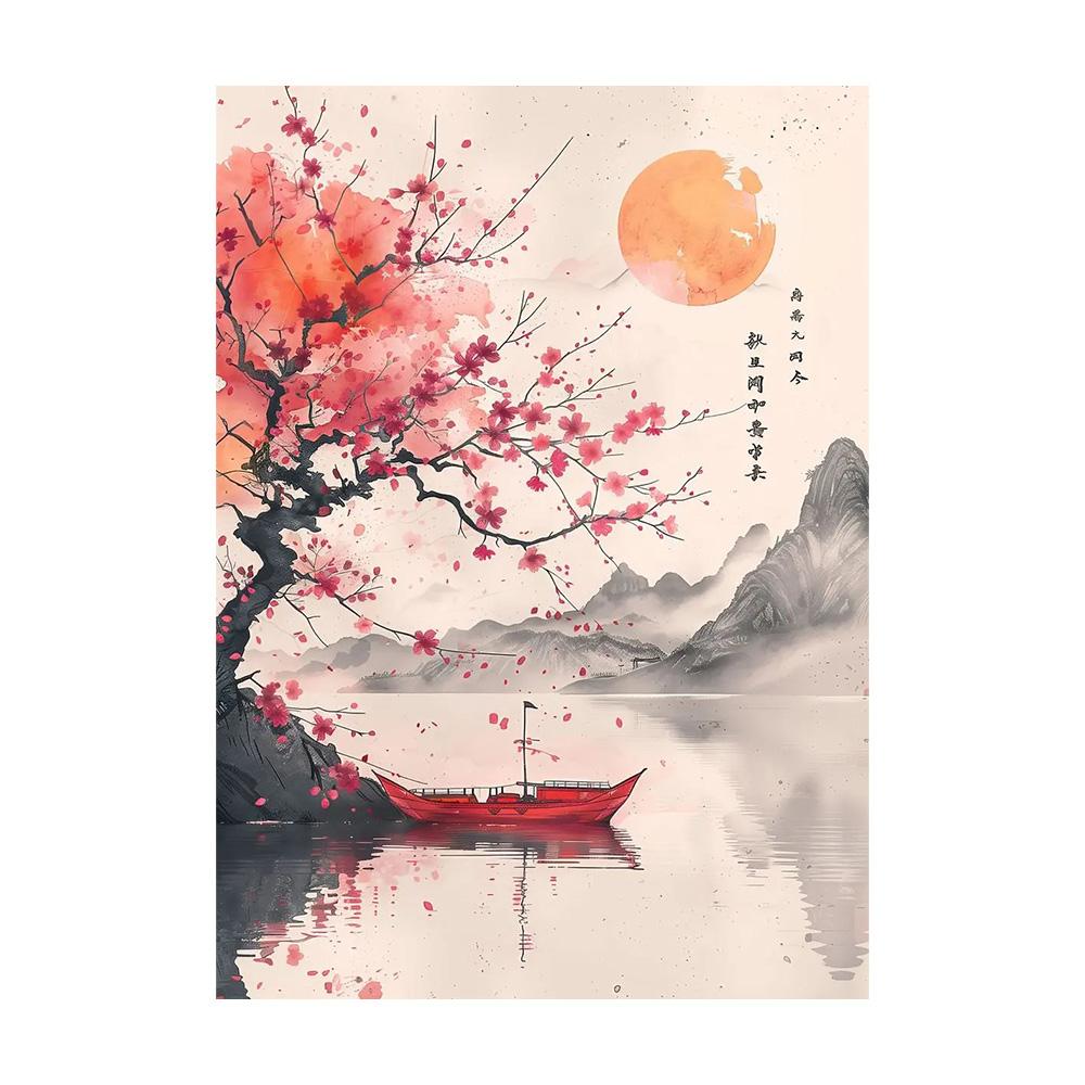 Japanese Landscape Samurai Geisha Bonsai Torii Gate Sakura Art Poster Canvas Painting Wall Prints Picture for Room Home Decor