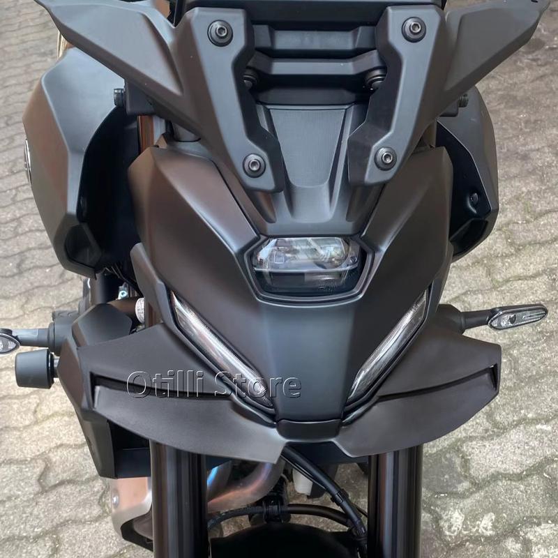 New For YAMAHA MT-07 MT07 MT 07 2025 Motorcycle Sport Downforce Naked Front Spoilers Aerodynamic Wing Deflector Black Mt07
