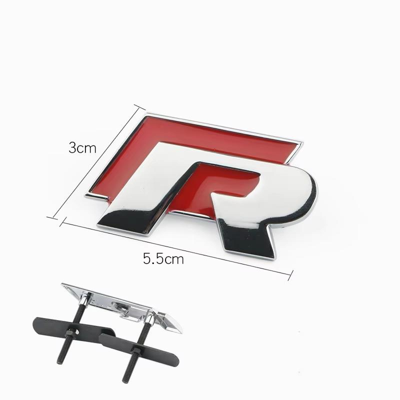 For VW Car Metal Front Grill Trunk Auto Emblem Sticker Accessories For Volkswagen GTI R-Line R Polo T5 Golf Passat Scirocco Je cg2