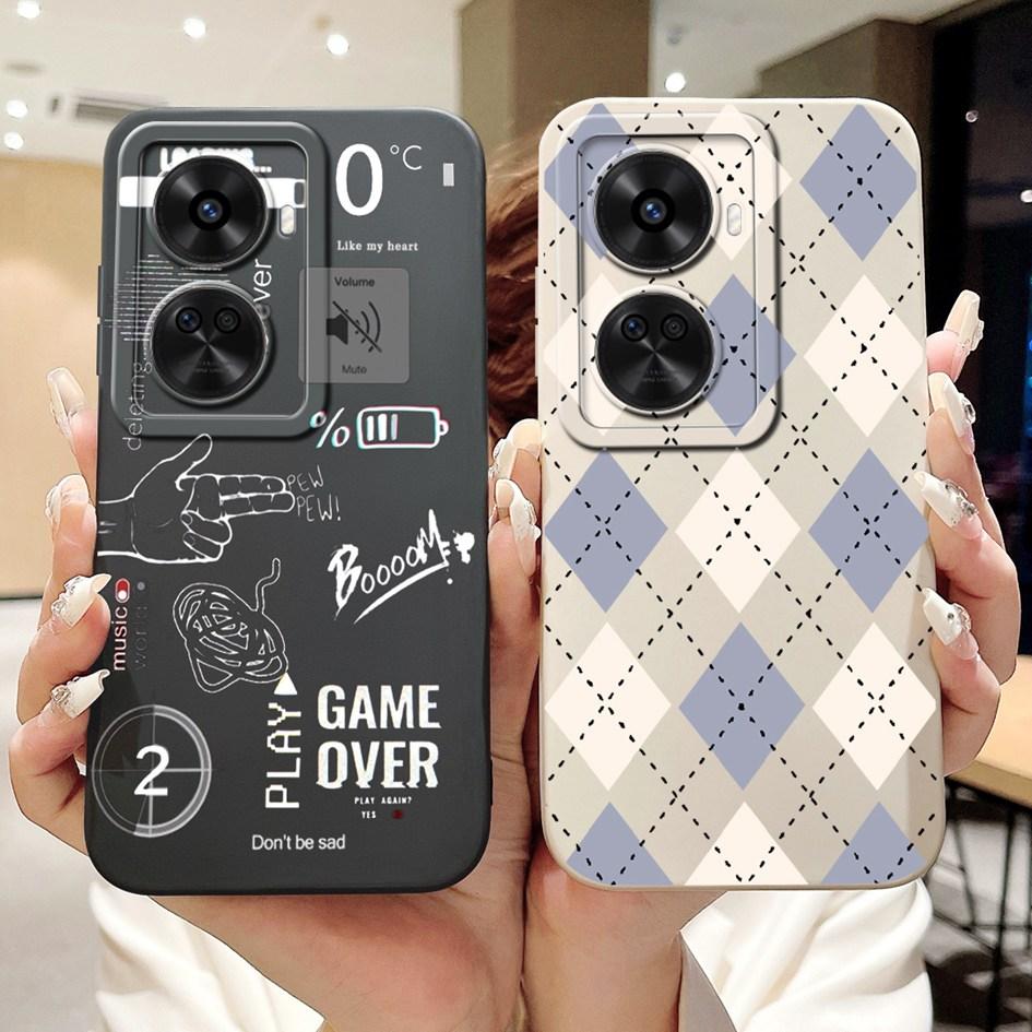 Nova 12 SE Hülle Für Huawei Nova 12 SE Cover 2024 Mode Bemalt Flüssigsilikon Anti-Fall Schutz Stoßfänger Für Nova 12SE Funda