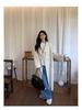 Su Jiu'er Women's 2024 Mid-Length Double-Sided Wool Coat - High-End Gray Autumn/Winter Outerwear