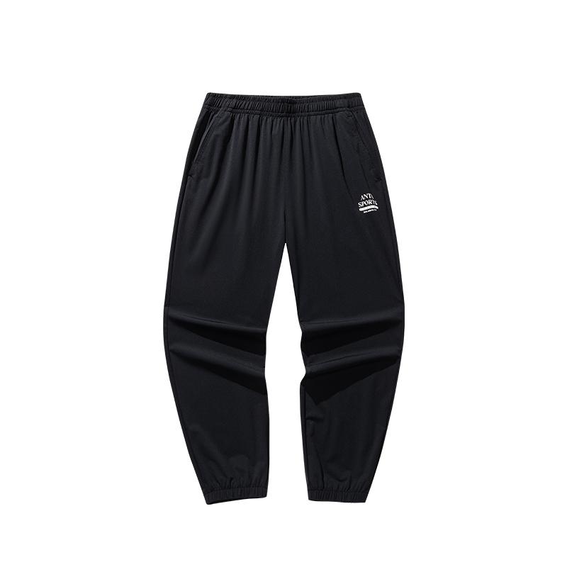 Anta Lifestyle Series Letter Mid-Rise Breathable Versatile Cuffed Sports Pants Men Bottoms 152538304-2