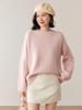 Autumn Winter Cashmere Knit Base Layer: Pure Color Round Neck, Loose Silhouette, Slimming, Soft & Smooth.