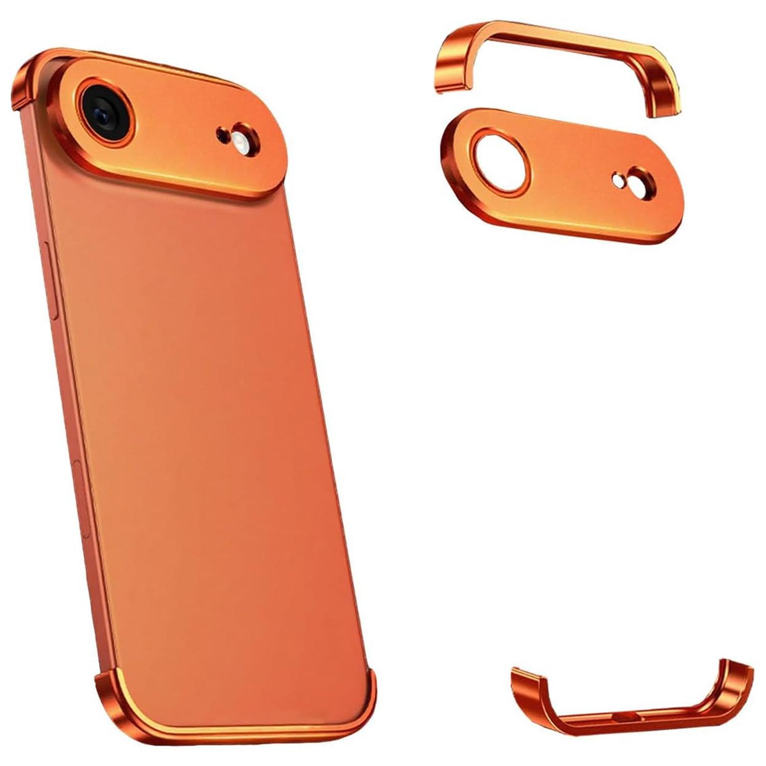 

Безрамочный чехол для iPhone Air из титанового сплава, угловая накладка-бампер с защитой объектива камеры