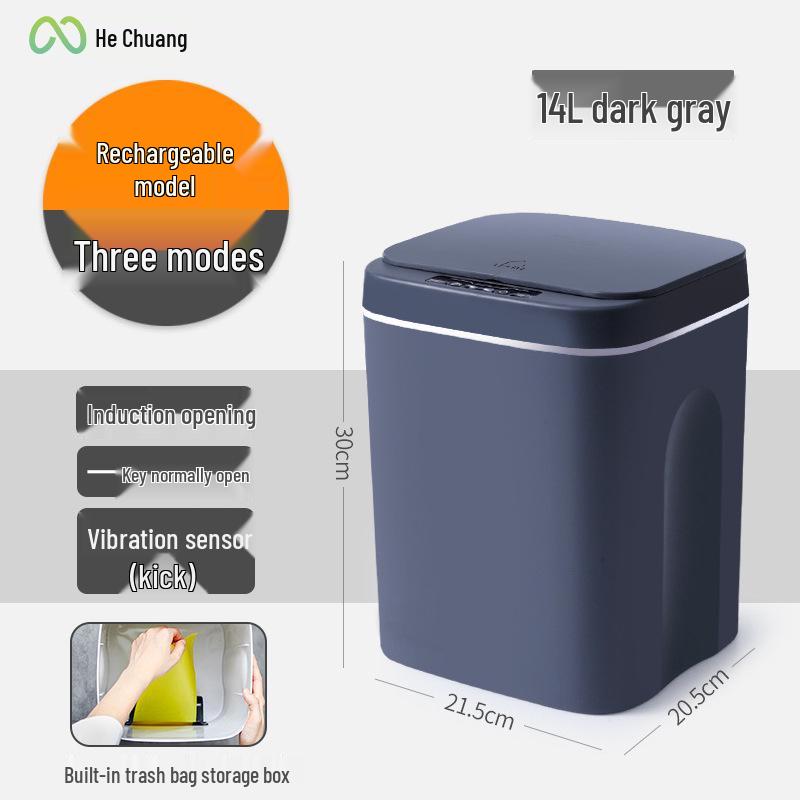 Smart Induction Waterproof Bathroom Trash Can