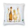 Four Ducks In A Row Square Pillowcase Polyester Linen Velvet Printed Zip Decorative Pillow Case Bed Cushion Cover