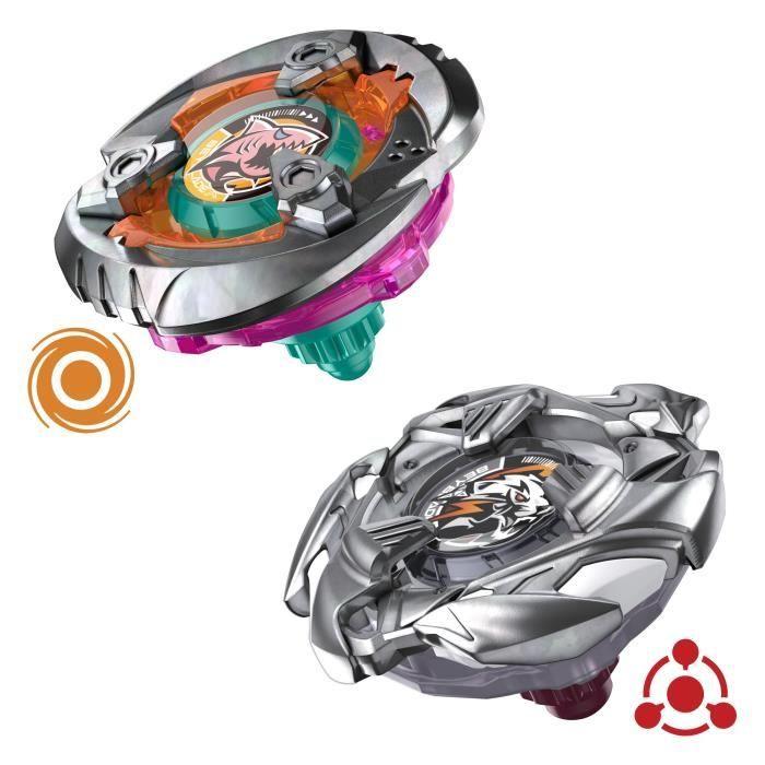 Beyblade X Dual Pack Gill Shark 4-70O et Pearl Tiger 3-60U, Toupie de combat, dès 8 ans