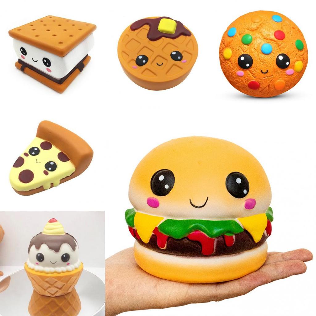 Modelo de Biscoito Waffle Squishy com Espuma de PU para Alívio do Estresse e Presentear