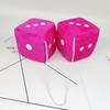 Fuzzy Dice Dice Plush Car Rear Mirror Decoration Hanging Dice Car Rear View Mirror