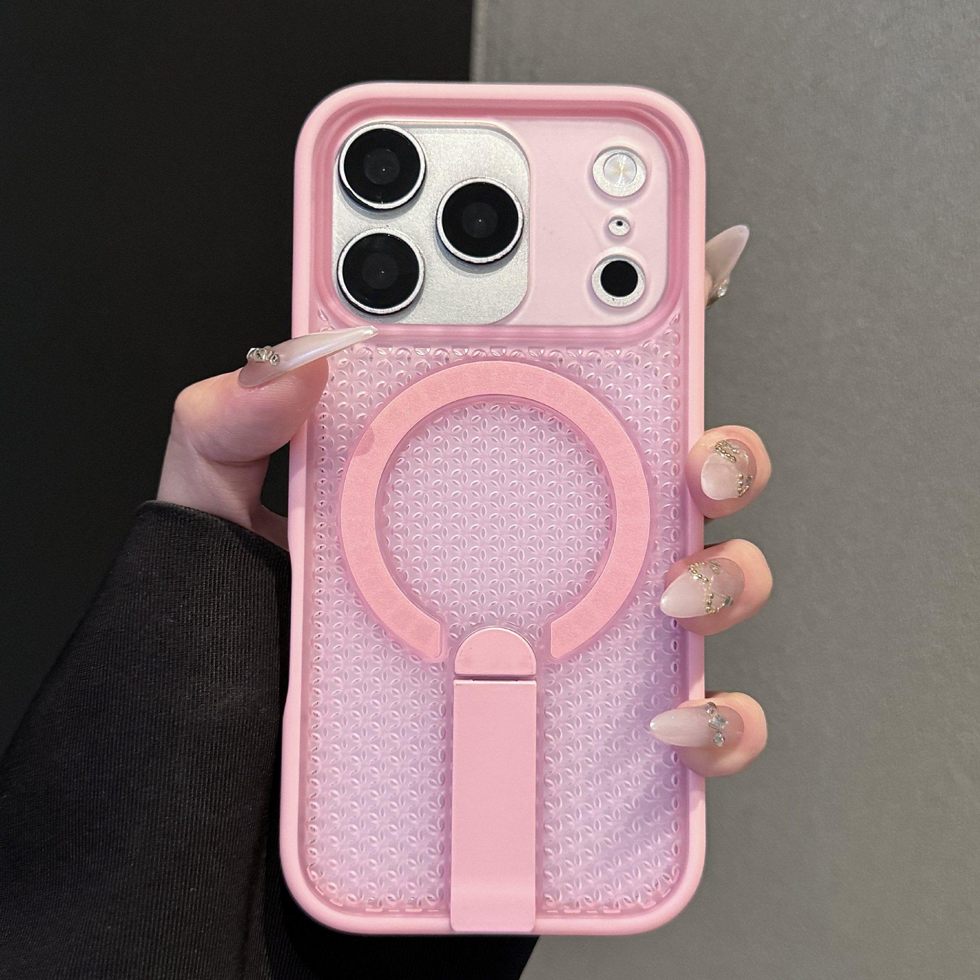 

Magnetic Invisible Stand Drop-Proof Case with Honeycomb Heat Dissipation for iPhone 17 Pro Max iPhone 13 Pro Max