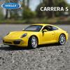 WELLY 1/24 Porsche 911 Carrera S 991 Coupe Alloy Sports Car Model Diecasts Metal Racing Car Vehicles Model Simulation Kids Gifts