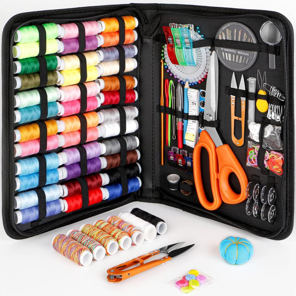 Sewing Kit for Adult Beginners, Portable Repair Kit with Needle and Thread