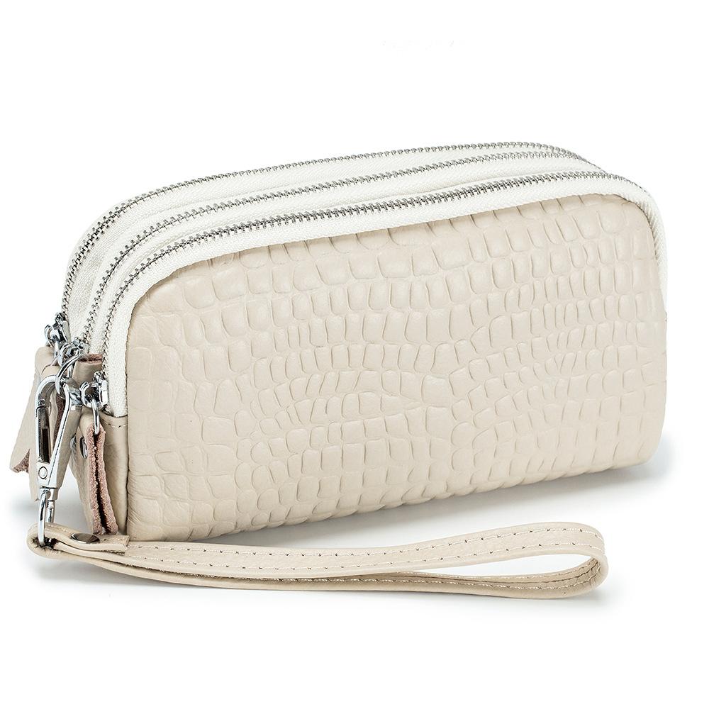 

New clutch bag women s three-layer large-capacity fashion wallet crocodile pattern mother bag multi-functional clutch bag белый