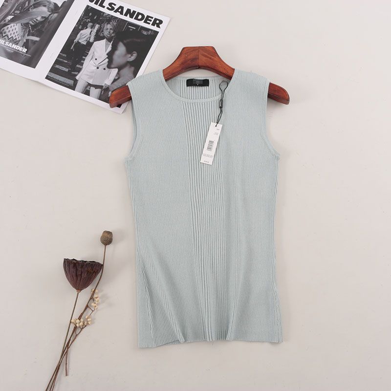 T's American Brand Minimalist Casual Sleeveless Knitwear Foreign Trade Original Order Super Comfortable Silm Vest