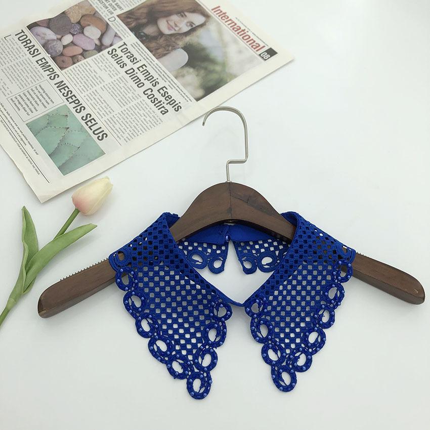 Grid Fake Collar, Water-Soluble Embroidery, Hand-Sewn Nail Beads, Embroidery, Women'S Clothing, White, Fashion Trend, Fake Collar.