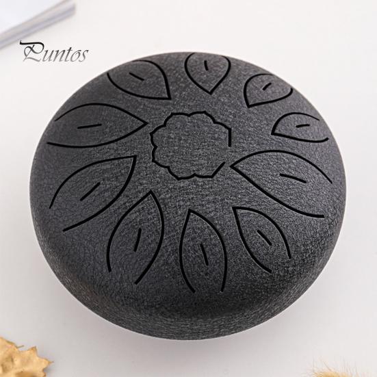 Compact Music Drum 6-Inch Steel Tongue with Mallets Note Stickers 11 Notes C Key Yoga Meditation Sound Therapy Hand Pan Musical Percussion Instrument