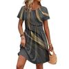 Dresses For Women Short Sleeve O Neck Casual Dresses Waist Maternity Dress With Pockets