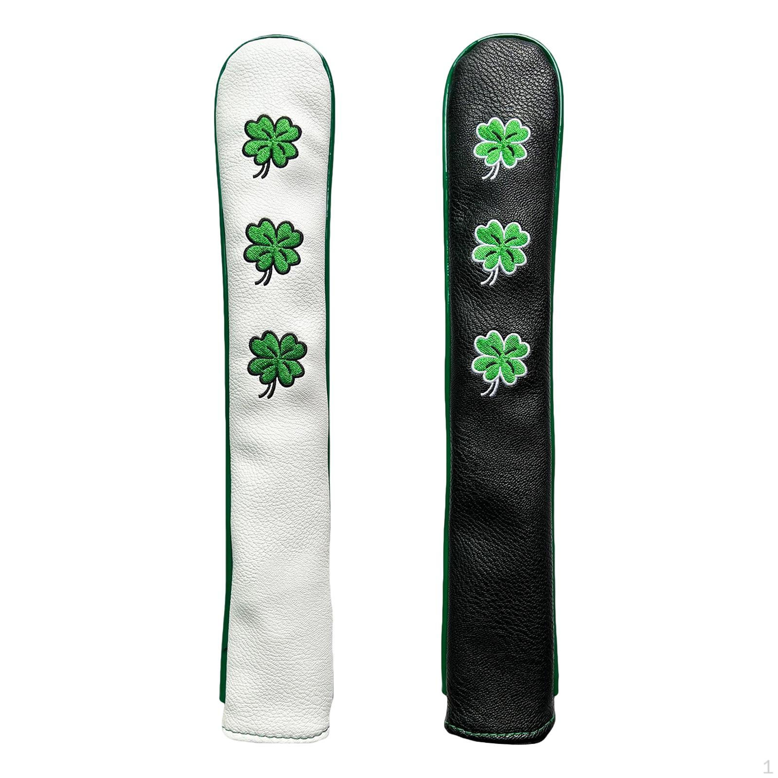 

2 шт. Чехол-держатель для тренировочных клюшек для гольфа из ПУ кожи, Защитный чехол для клюшек, Вышитый узор