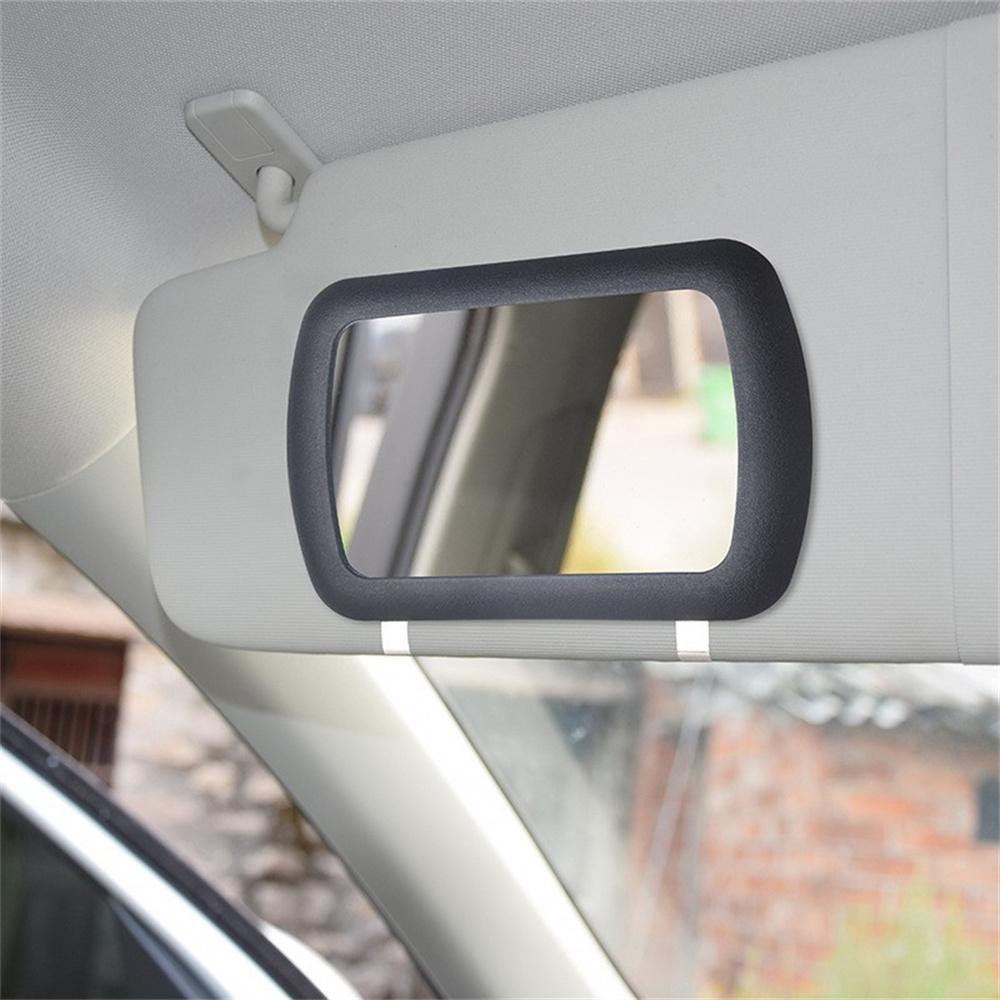 Black Car Vehicle Clip-on Sun Visor Vanity Mirror Sun-shading Cosmetic Mirror 1×
