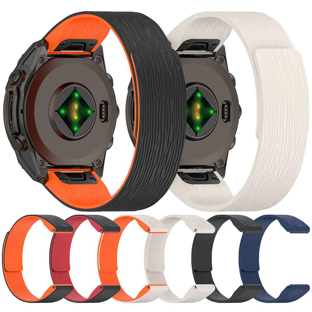 Uhrenarmband für Garmin Fenix 8S/6S/6S Pro/5S/5S Plus Schnellverschluss Silikon Magnetisches Armband