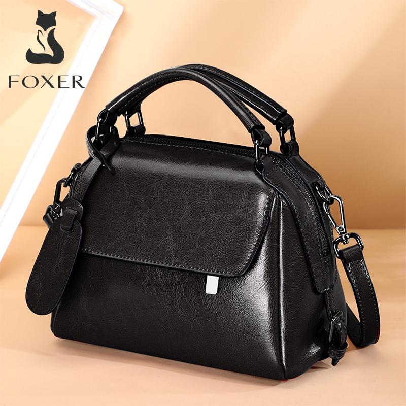 FOXER Luxury Split Leather Women s Handbag Retro Casual Crossbody Shoulder Bag High Quality Designer Ladies Daily Top-handle Bag