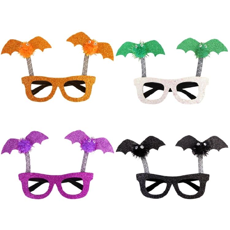 Halloween Theme Eyeglasses Festival Eyewear Holiday Party Spoof Bat Wing Glasses Adult Kids Costume Accessories